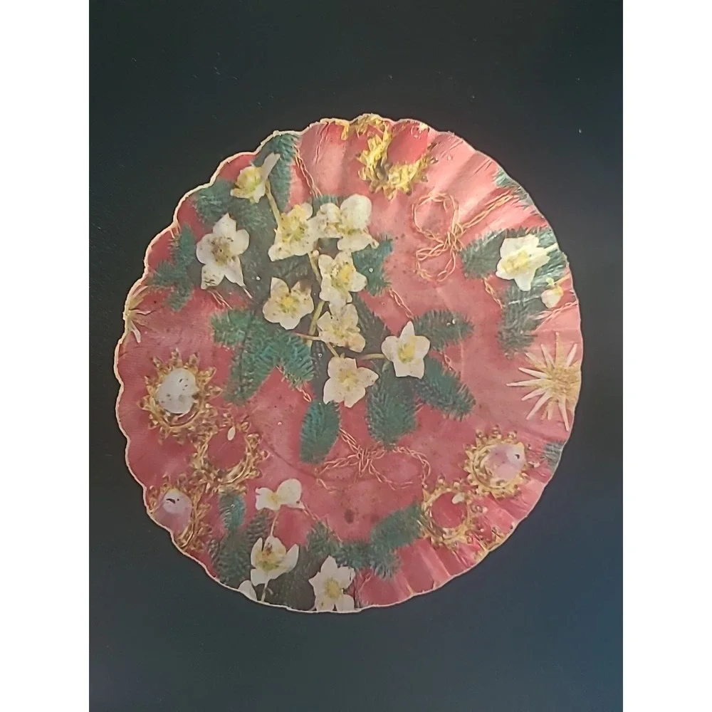 Christmas‎ Holiday Santa Plates Trays Napkins Lot Vintage West Germany & USA